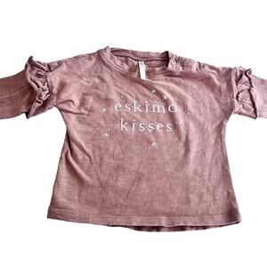 Rylee + Cru  Girls Eskimo Kisses Ruffle Tee size 6-12 months